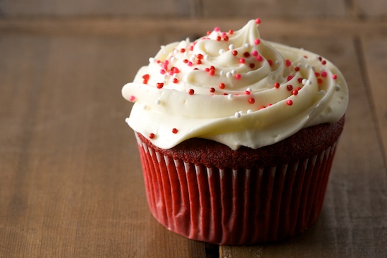 Red Velvet Cupcake With Maple Cream Frosting